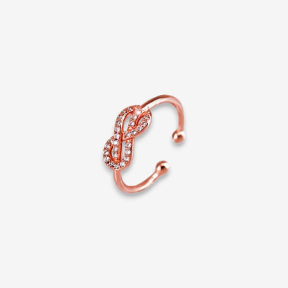 Anello Donna Infinity in Argento 925 Regolabile con zirconi